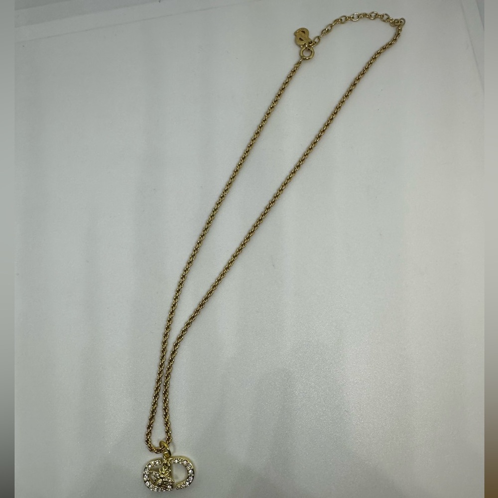 Dior Gold-Tone authentic vintage rope necklace. *Attached Charm being included